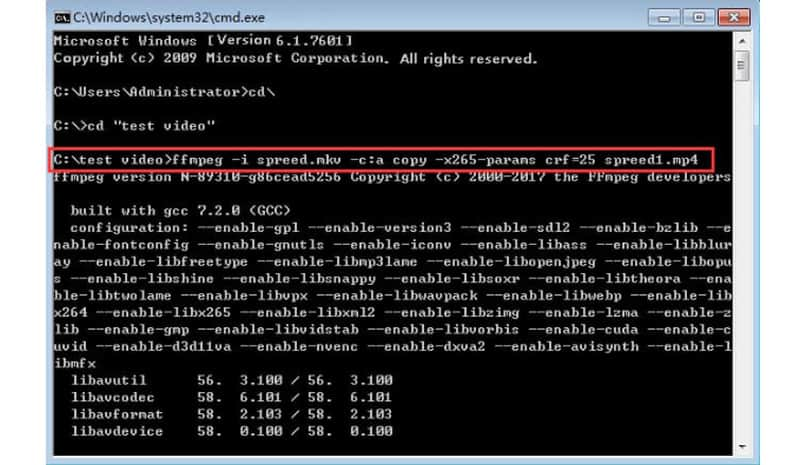 FFmpeg MKV से MP4 प्रारूप