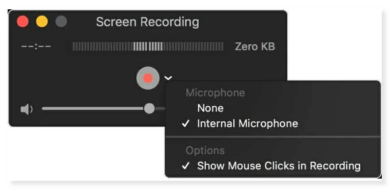 Registrazione dello schermo del microfono utilizzando