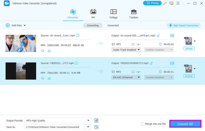 MP4 MP3 Vidmore Dosyaları Dönüştürme