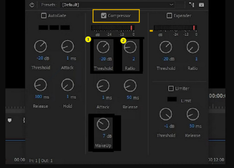 Configuración de audio de estreno