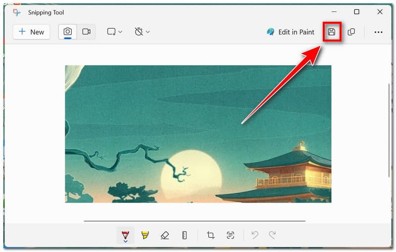 Snipping Tool Mentés Képernyőkép