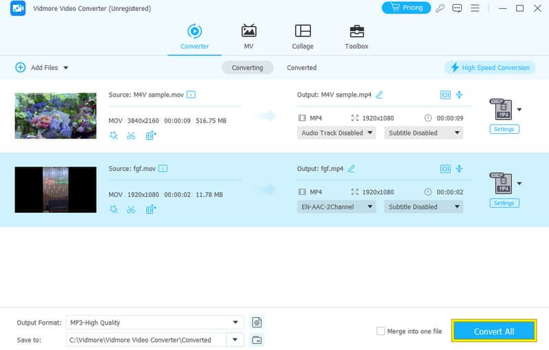 Vidmore Convertir archivos MOV