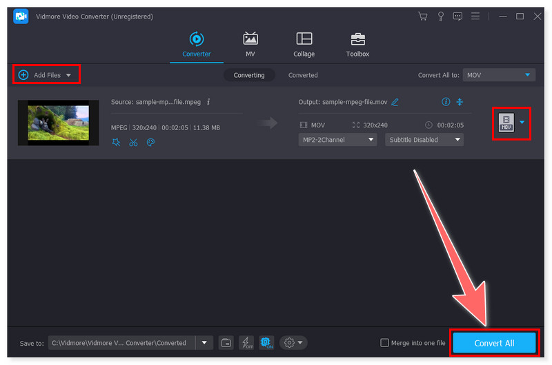 Vidmore MPEG till MOV Converter