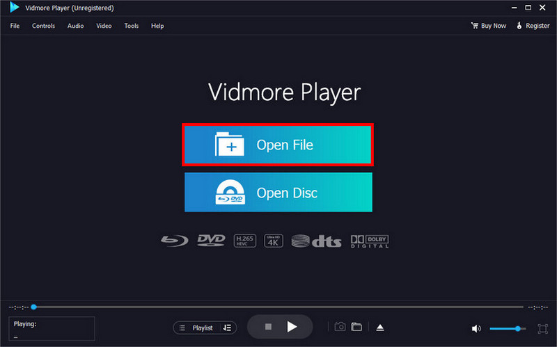 Vidmore Player Avaa tiedosto