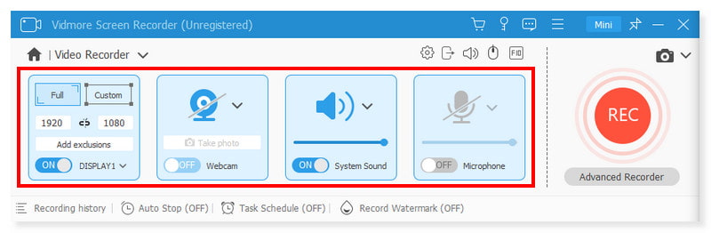 Vidmore錄音機調整音量