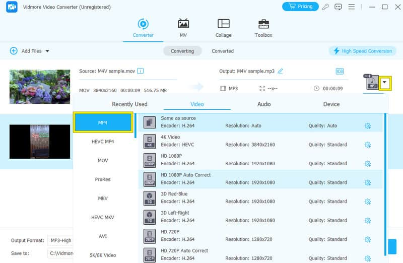 Vidmore Postavite MOV datoteke