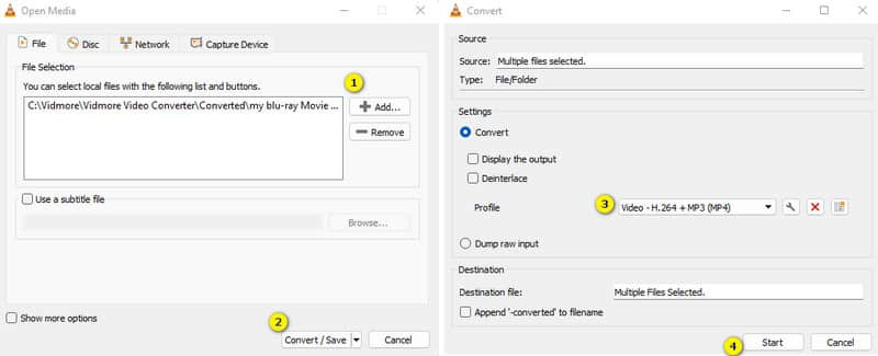 VLC Convertir archivos MOV