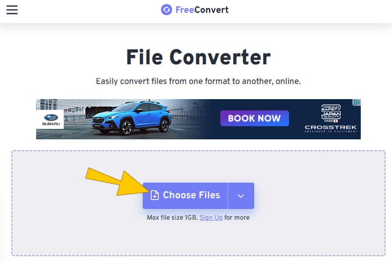 WebM Converter Freeconvert Încărcare