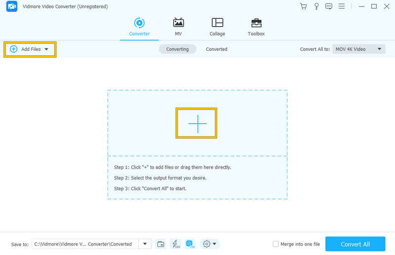 WebM Converter Vidmore Agregar