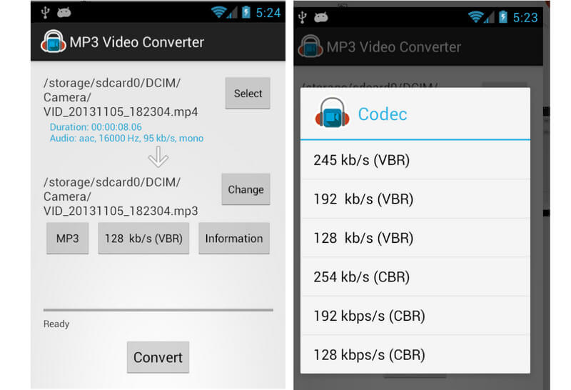 Convertidor MP3 3GP Android