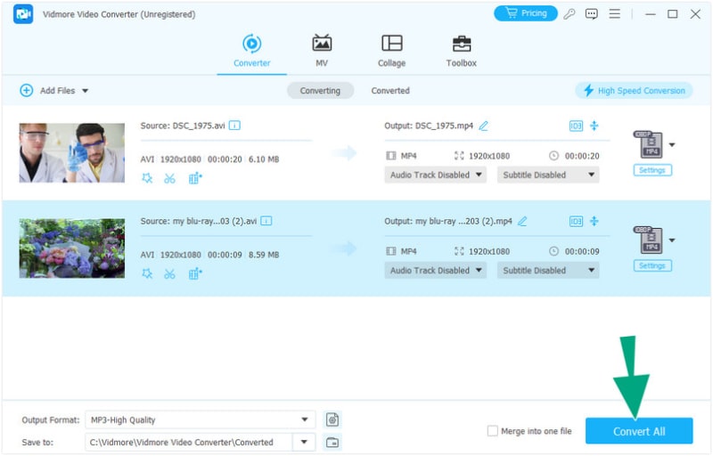 Converter Avi para MP4 Vidmore