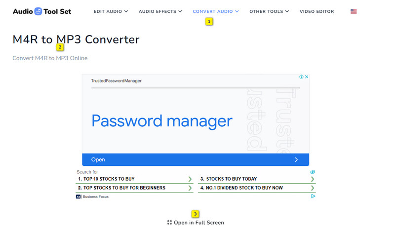 Converter adição online de MP3 M4R