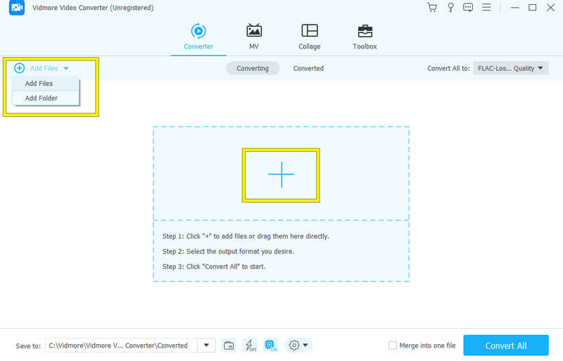 Convertir MP4 Flac Agregar archivos