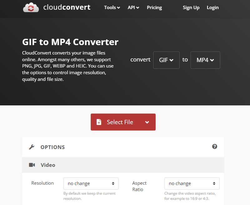 แปลงไฟล์ Gif Mp4 Cloud