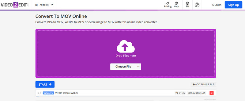 برنامج WebM MOV Converter Video2edit