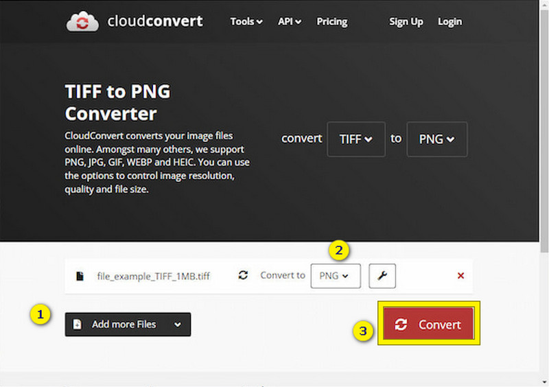 أداة تحويل Tiff Png Cloud عبر الإنترنت