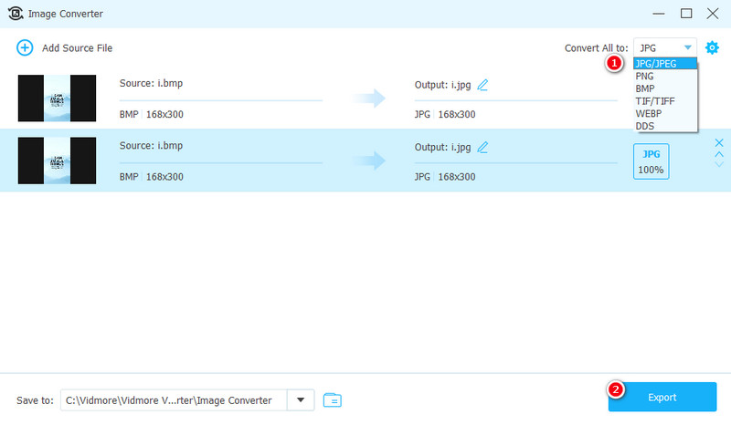 Bmp Jpg Converter Vidmore Export