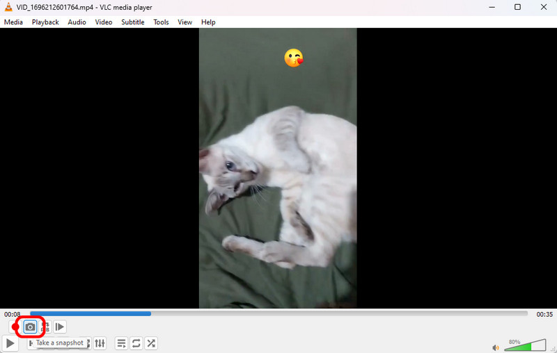 स्नैपशॉट फ़ंक्शन Vlc