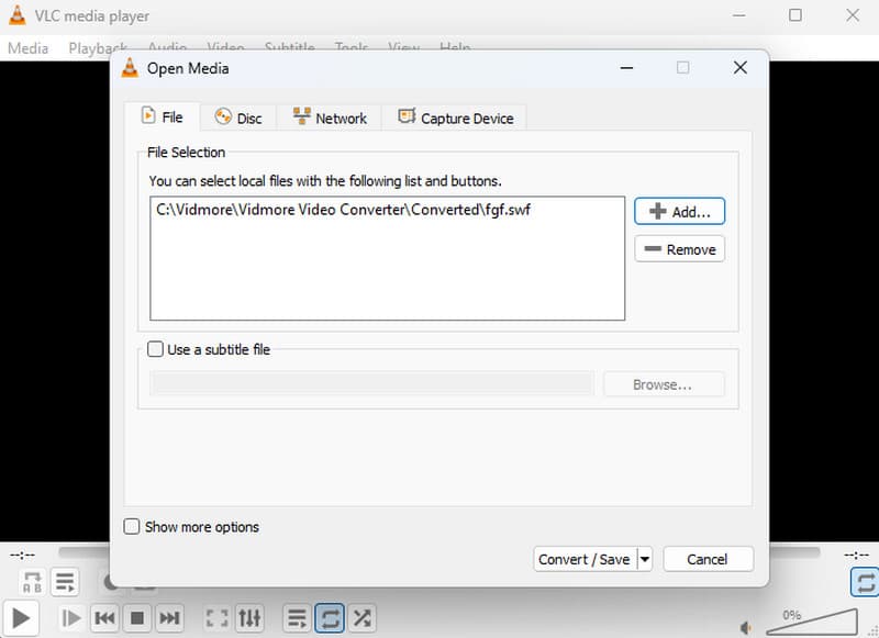 Convertitore SWF VLC