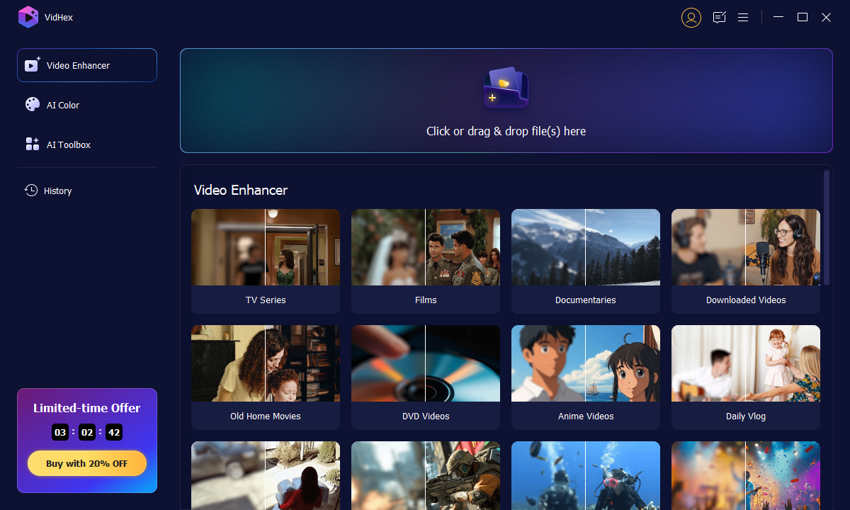 Aggiungi file Vidhex
