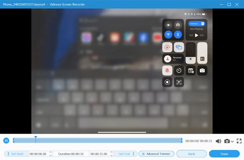 Vidmore iPad Screen Record Save