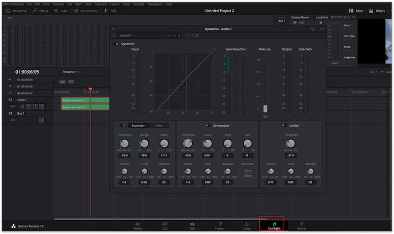 Access Fairlight Tab