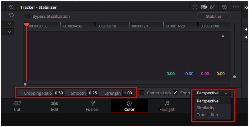 Pilih Mode Stabilisasi