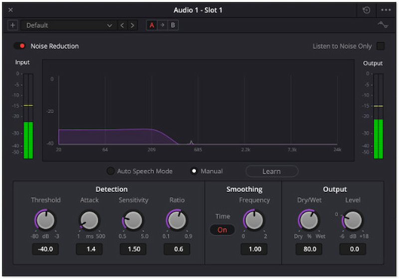 Davinci Resolve funkce redukce šumu