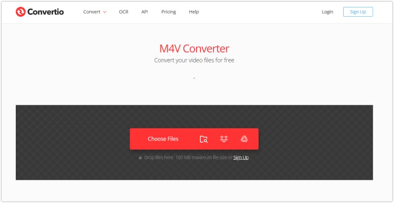 免費 M4v 轉換器 Convertio