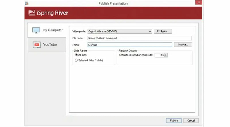 iSpring River Ppt till Video Converter