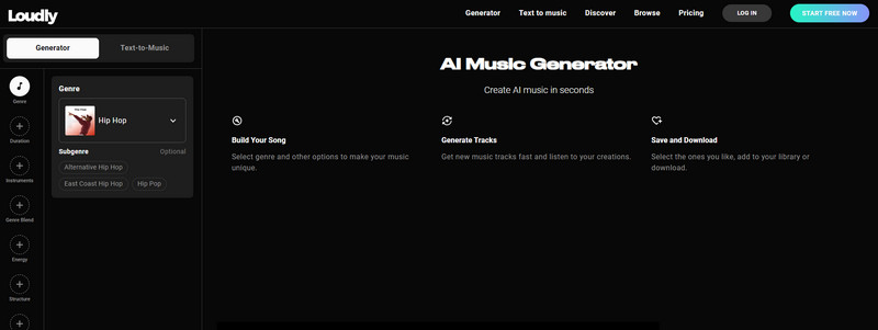 Generator Musik Loudly ai