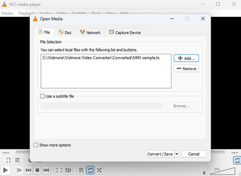 Ts-converter vlc