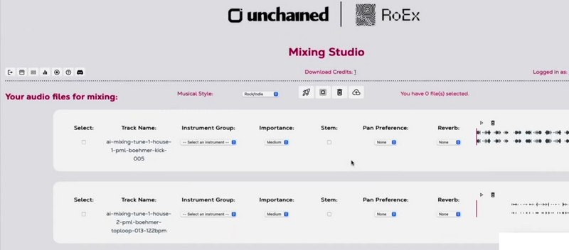 خلاط موسيقى Ai من Unchained Music