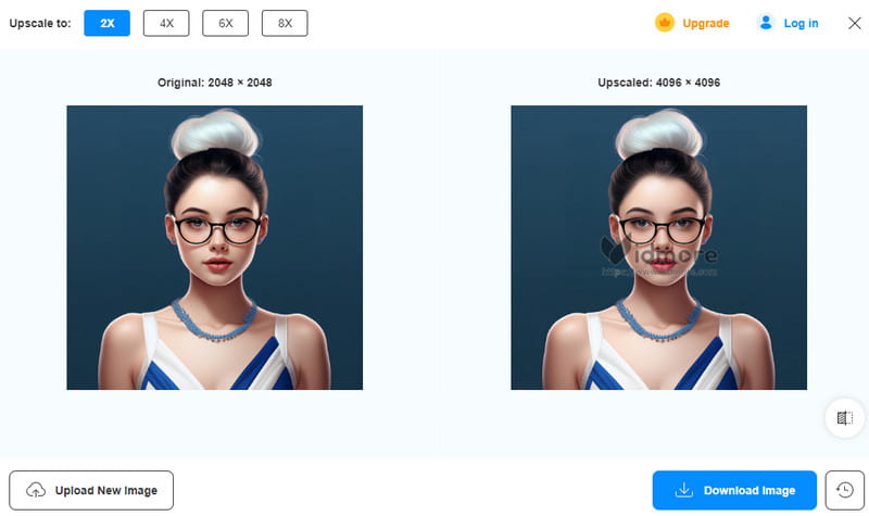 Vidmore Image Upscaler Tăng cường hình ảnh được tạo