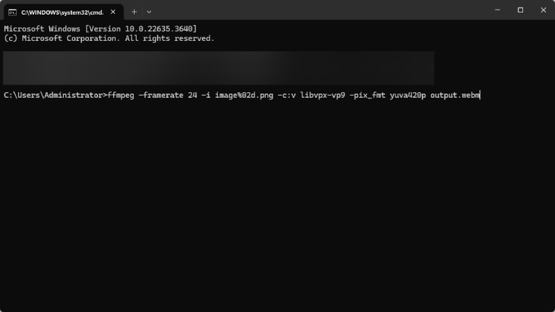 Windows Cmd Jalankan FFmpeg