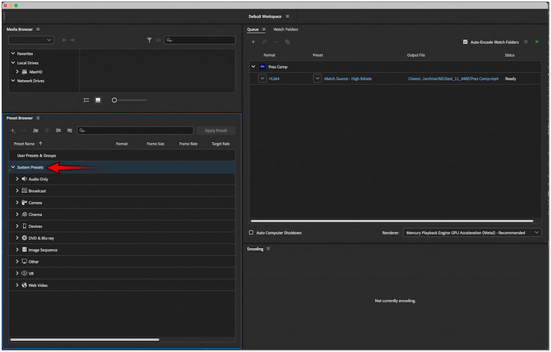 Konfigurasikan Preset Sistem