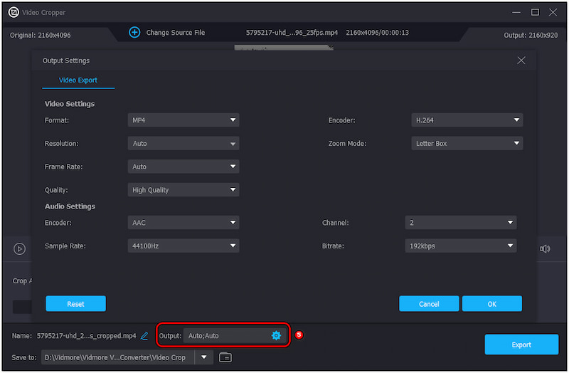 Configurar parámetros de vídeo