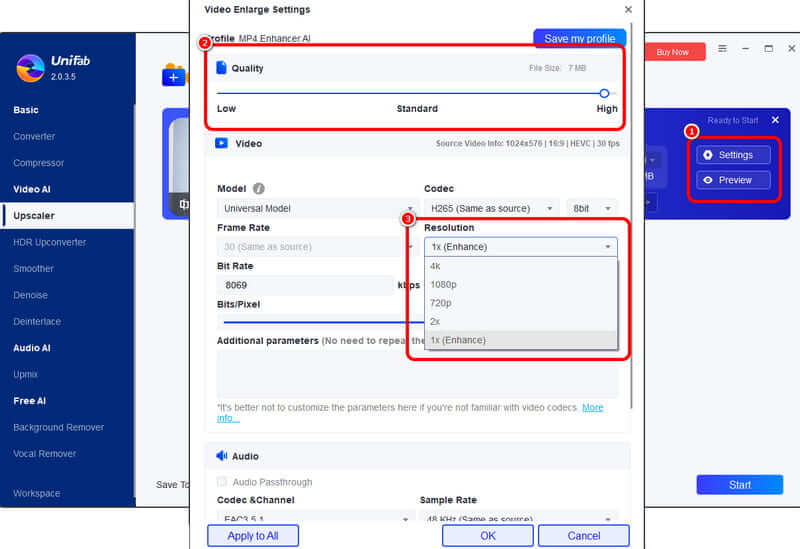 Mejorar el proceso de video