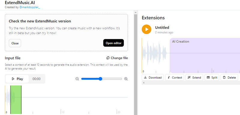 Extendmusic AI Müzik Genişletici