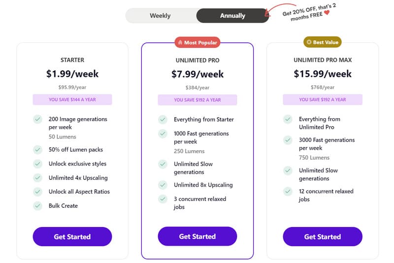 Starryai Price