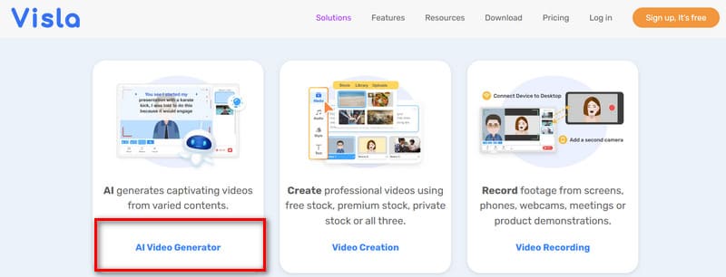 Visla AI Video Generator
