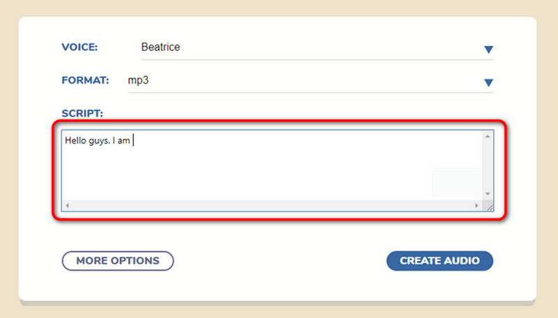 Toegangstool Tekstprompt toevoegen