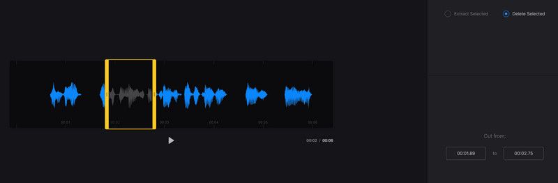 Clideo 音訊剪切器功能