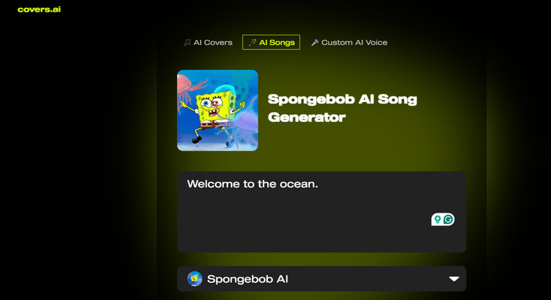 ครอบคลุมเสียง AI SpongeBob AI