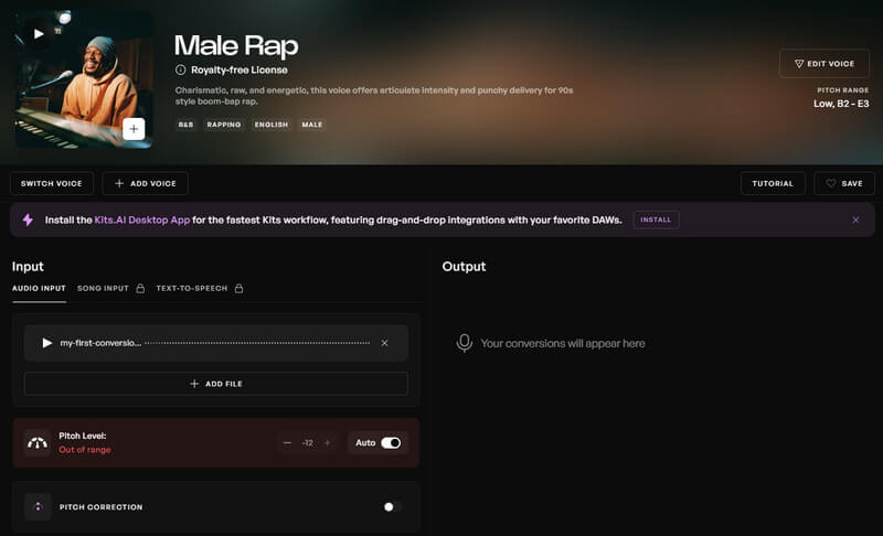 Kits AI Voice Rapper Generator