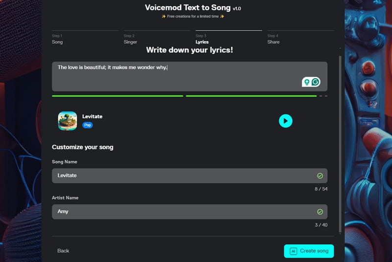 Voicemod Singing Voice Generator