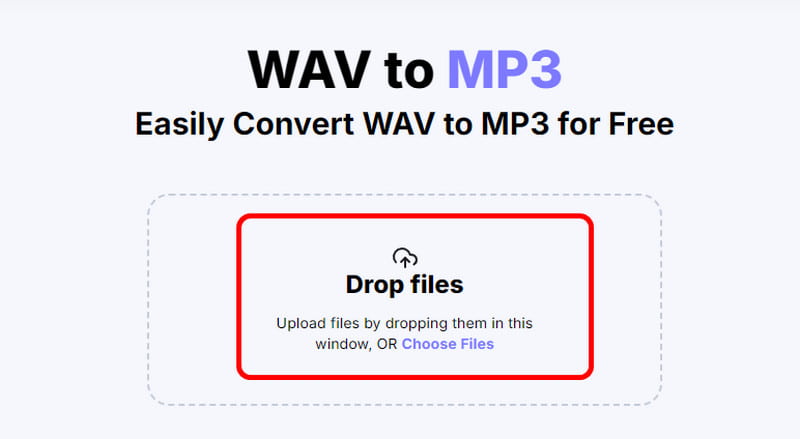 ड्रॉप फ़ाइलें Wav को Mp3 में बदलें