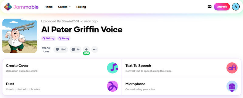 Jammable Griffin AI Voice Generator