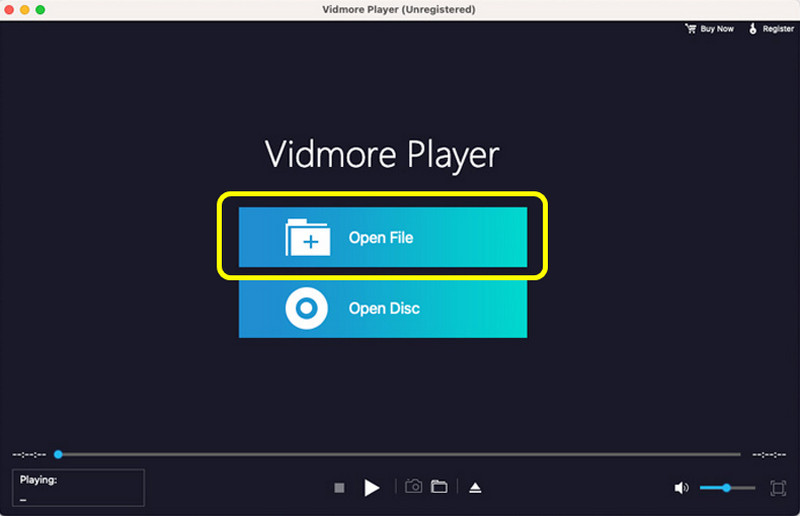 Open File Option Vidmore