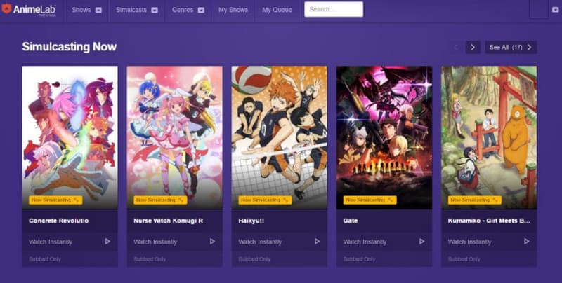 Animelab Anime Weboldal